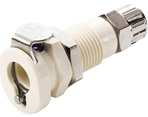 Panel Mount - Unvalved Ferruless Polytube Fitting, PTF