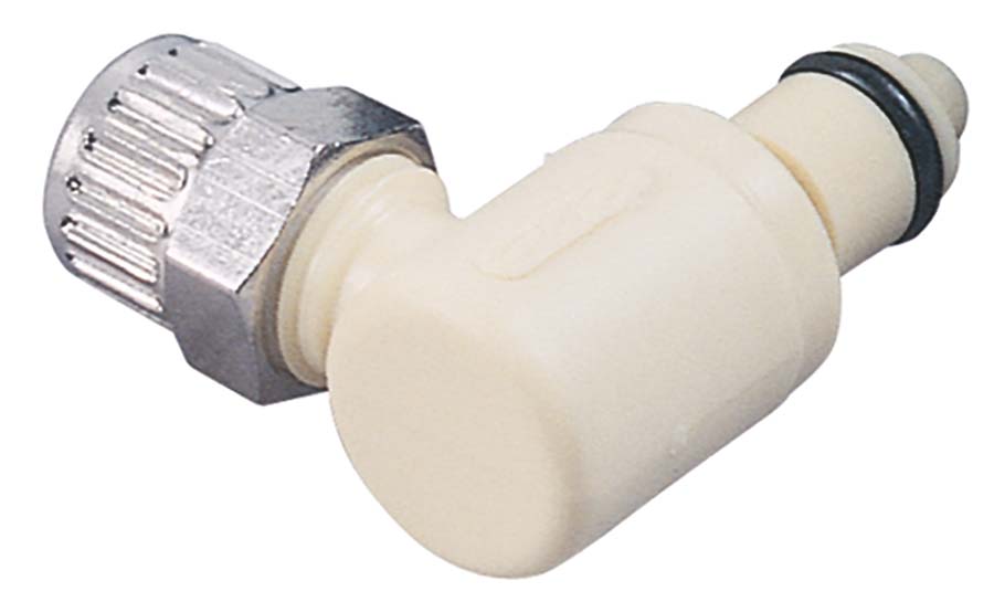 Elbow - Valved Ferruless Polytube Fitting, PTF