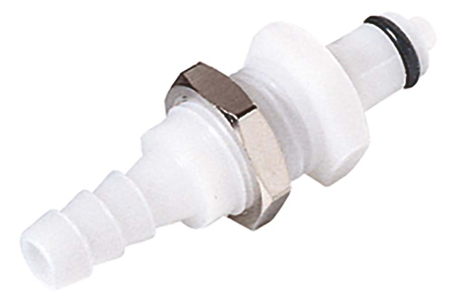 Panel Mount - Valved Hose Barb