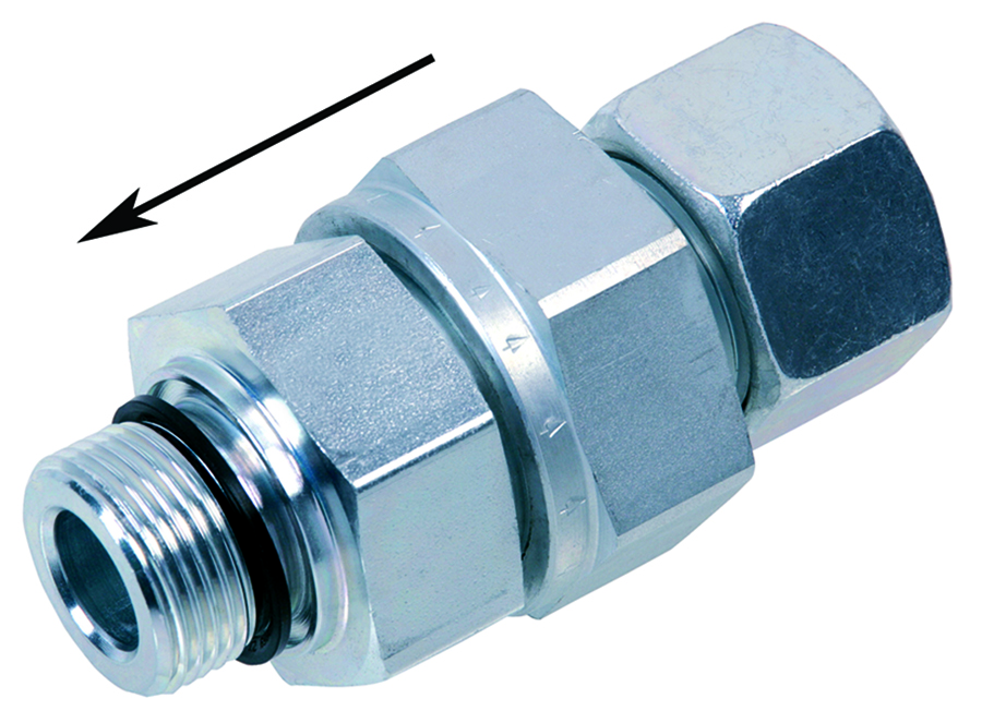 Non Return Valve - Form E - BSPP Male - WD Captive Seal Flow towards Male Stud