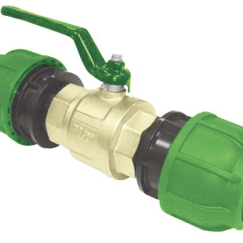 Straight Connector with Ball Valve