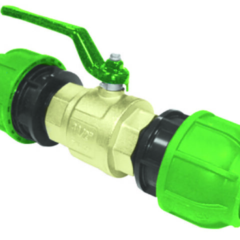 Straight Connector with Ball Valve