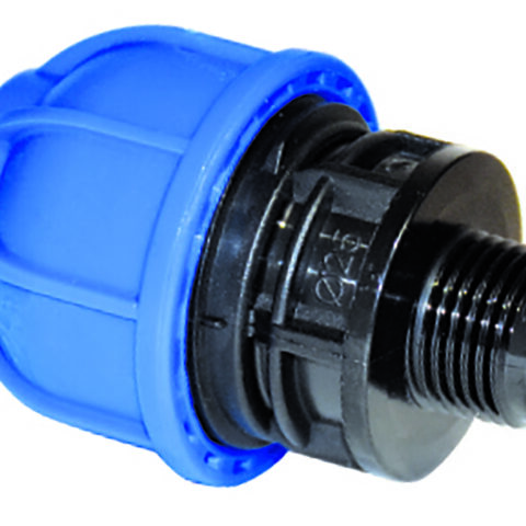 Male Straight Connector Aluminium