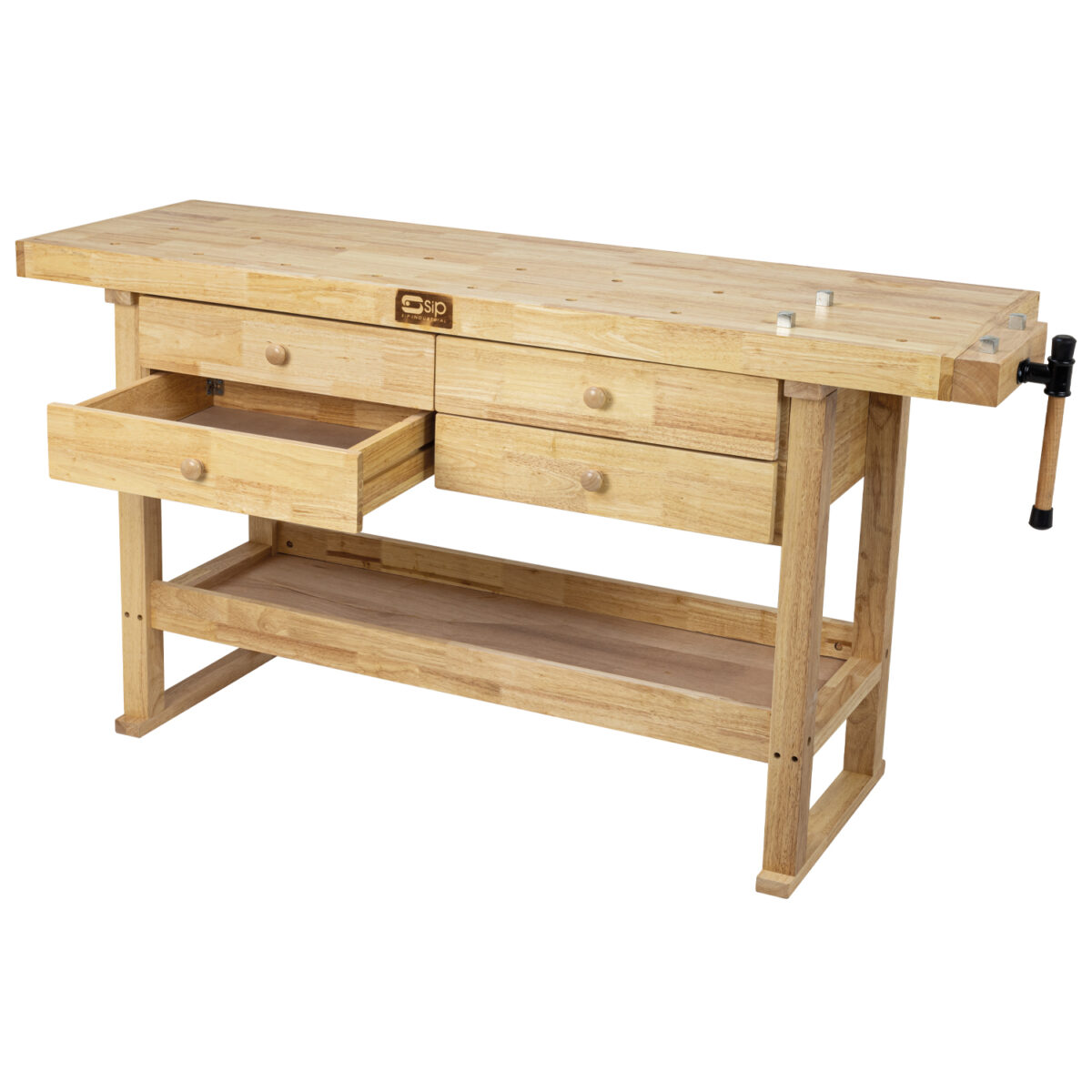 SIP Professional Hardwood 4-Drawer Workbench view 2