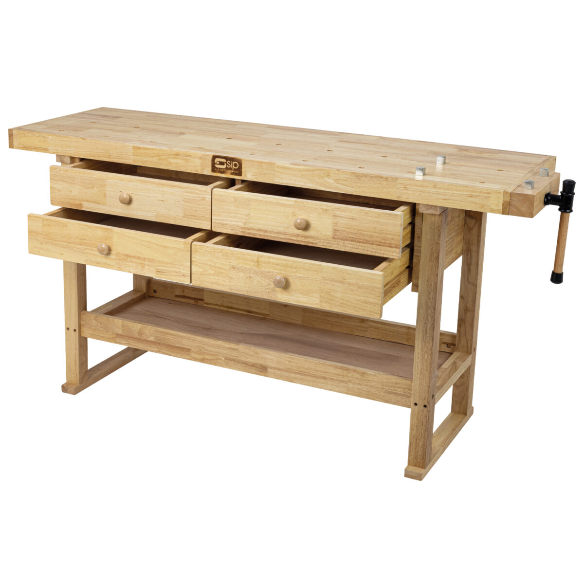SIP Professional Hardwood 4-Drawer Workbench view 3