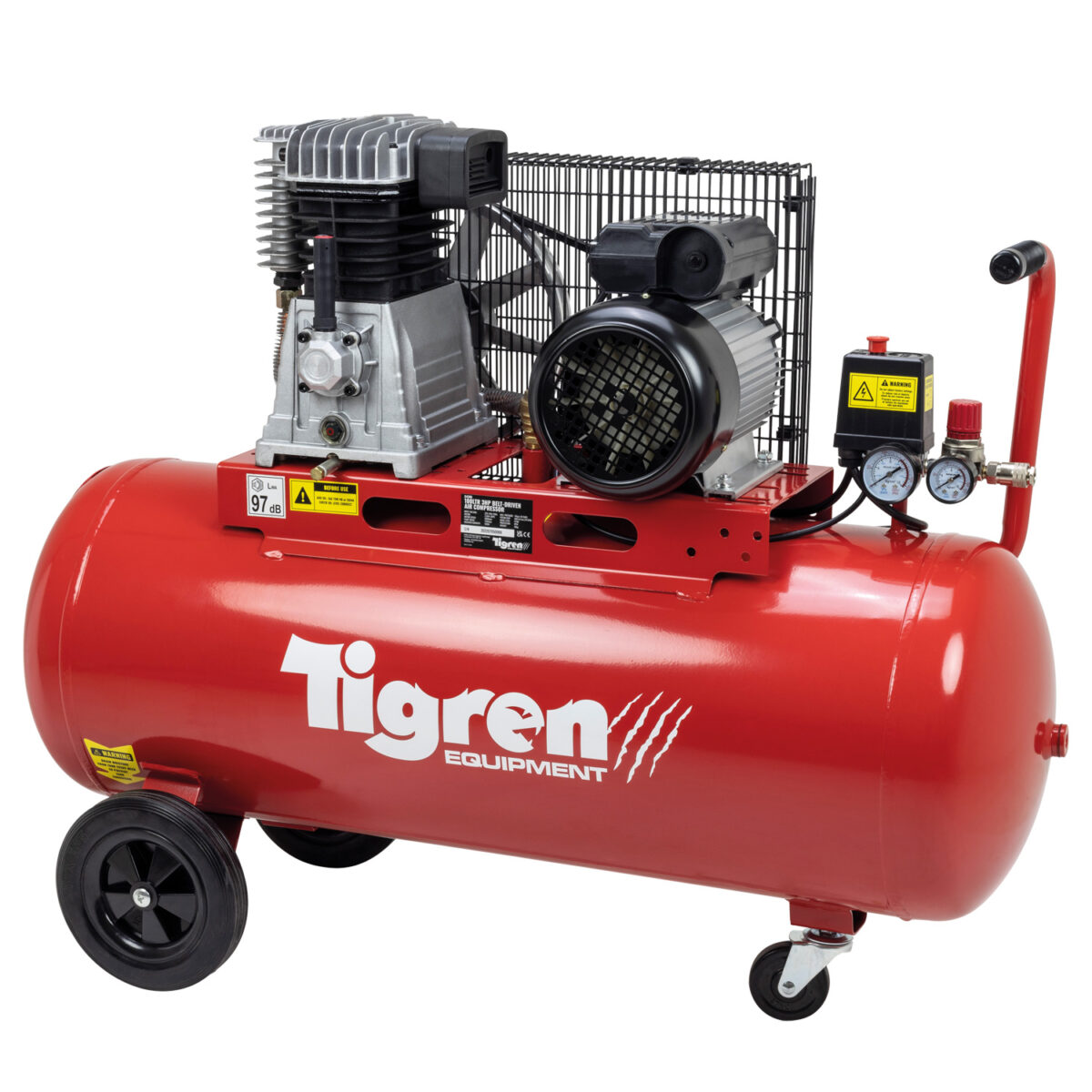 TIGREN 100ltr 3hp Belt-Driven Compressor, SIP-04396
