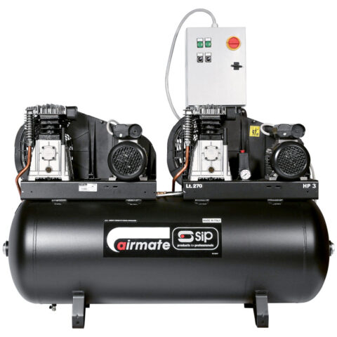 SIP B3800/270 270ltr Tandem Belt Drive Compressor, SIP-05251