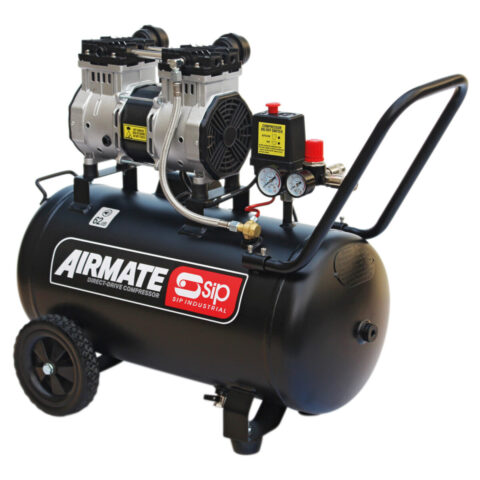 SIP DD 2hp 50ltr Low Noise Oil-Free Direct Drive Compressor, SIP-05479