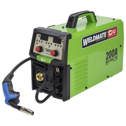 SIP WELDMATE® AUTOPLUS 200A MIG/ARC/TIG Synergic Inverter Welder, SIP-05740