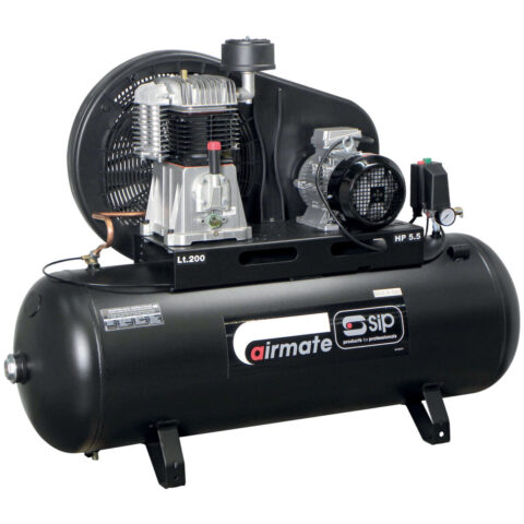 SIP TN5.5/200 200ltr Belt Drive Compressor, SIP-06583