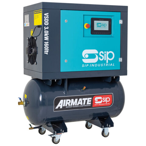 SIP VSDD 3kW 8bar 160ltr 230v Rotary Screw Compressor, SIP-08255