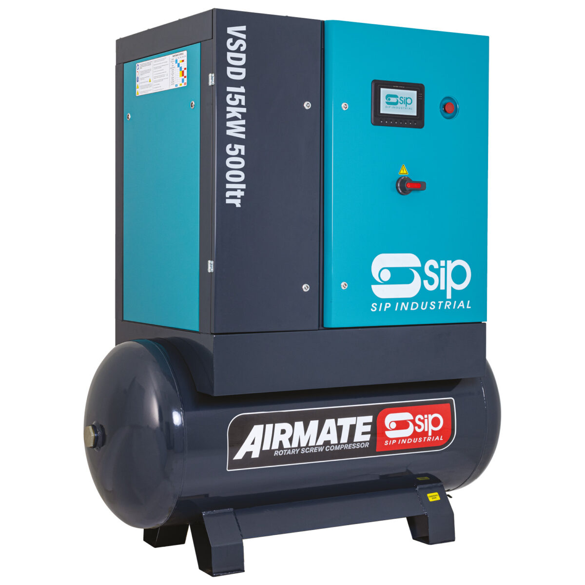 SIP VSDD 15kW 10bar 500ltr 400v Rotary Screw Compressor, SIP-08268