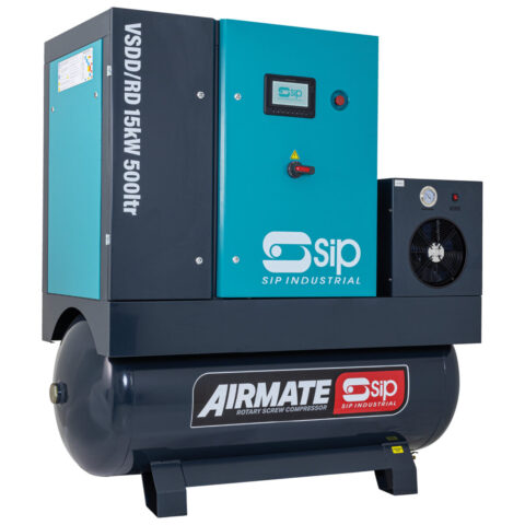 SIP VSDD/RDF 15kW 8bar 500ltr Rotary Screw Compressor with Dryer & Filter, SIP-08274