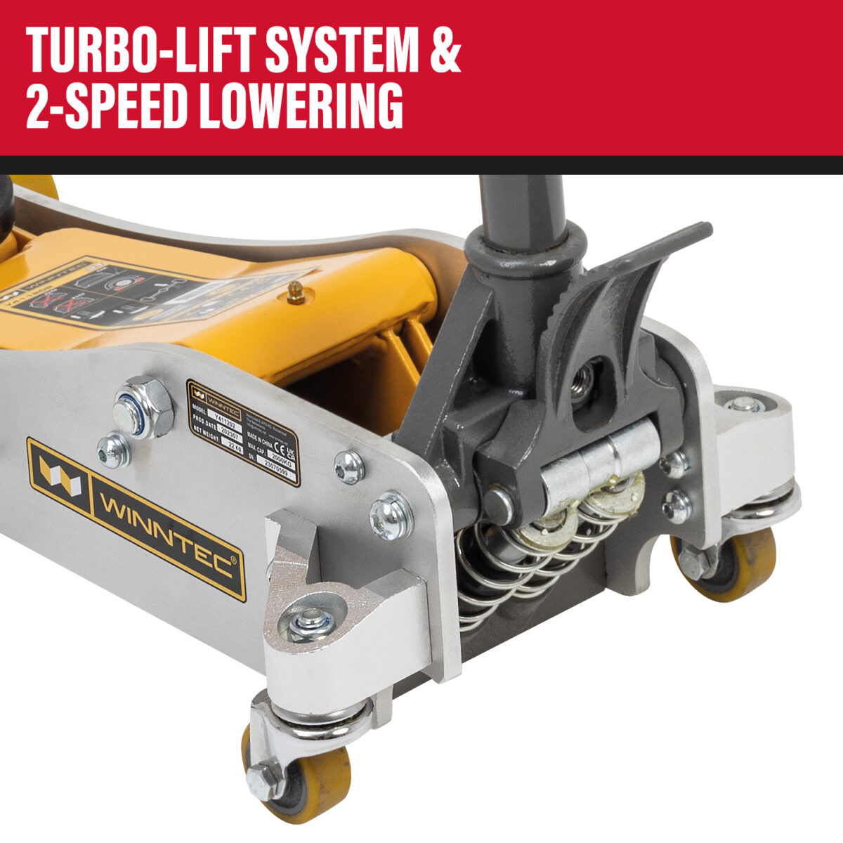 WINNTEC® 2 Ton Aluminium / Steel Trolley Jack view 3